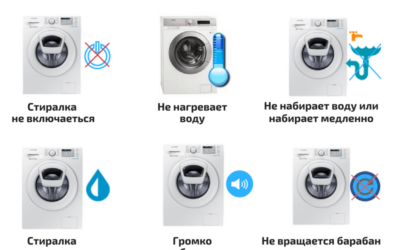 Неисправности стиральной машины: возможные виды поломок и их решение